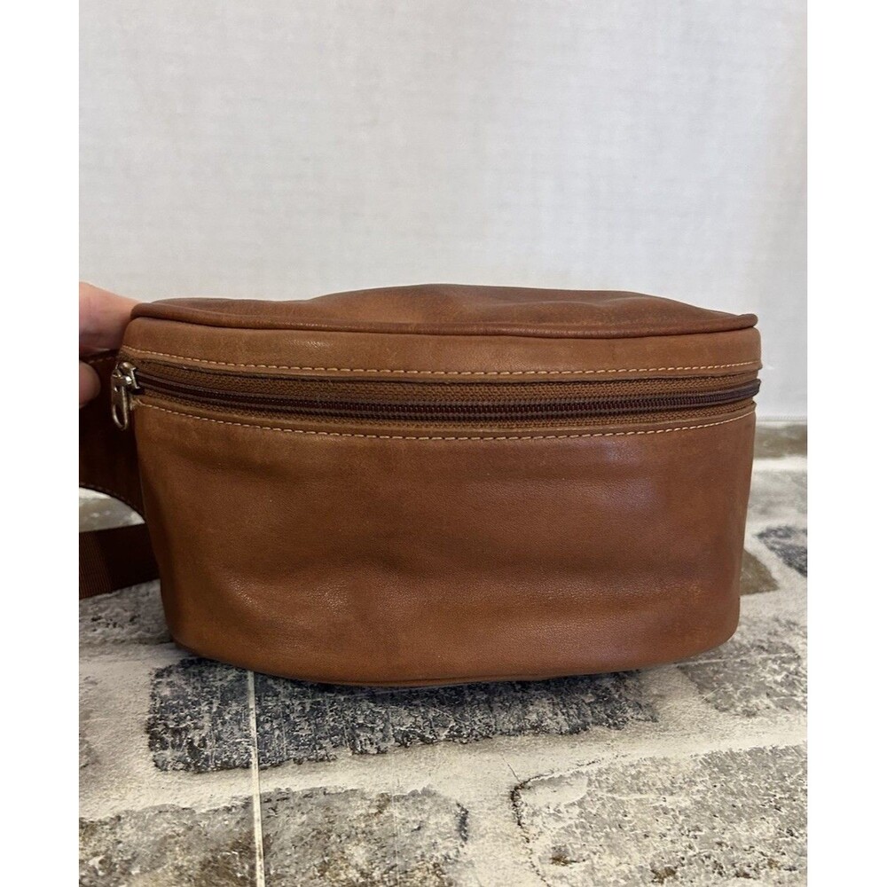 Vintage Coach Canteen Waist Pouch 0515 British Tan Leather Belt Bag Fanny Pack